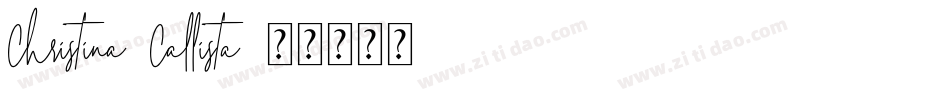 Christina Callista字体转换